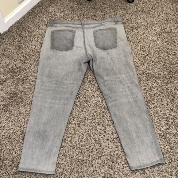 Eileen Fisher Slim Fit Jeans Size 16 Light Gray - Picture 3 of 9